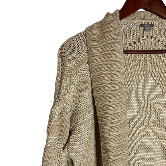 Aerie Open Front Waterfall Beige Light Brown Drop Shoulder Oversized Cardigan M - Picture 6 of 16